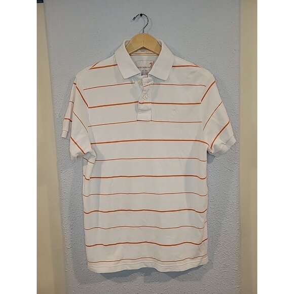 Duck Head Other - Vintage Duck Head Jeans Polo Shirt White Orange Striped XLarge USA 90s Duck